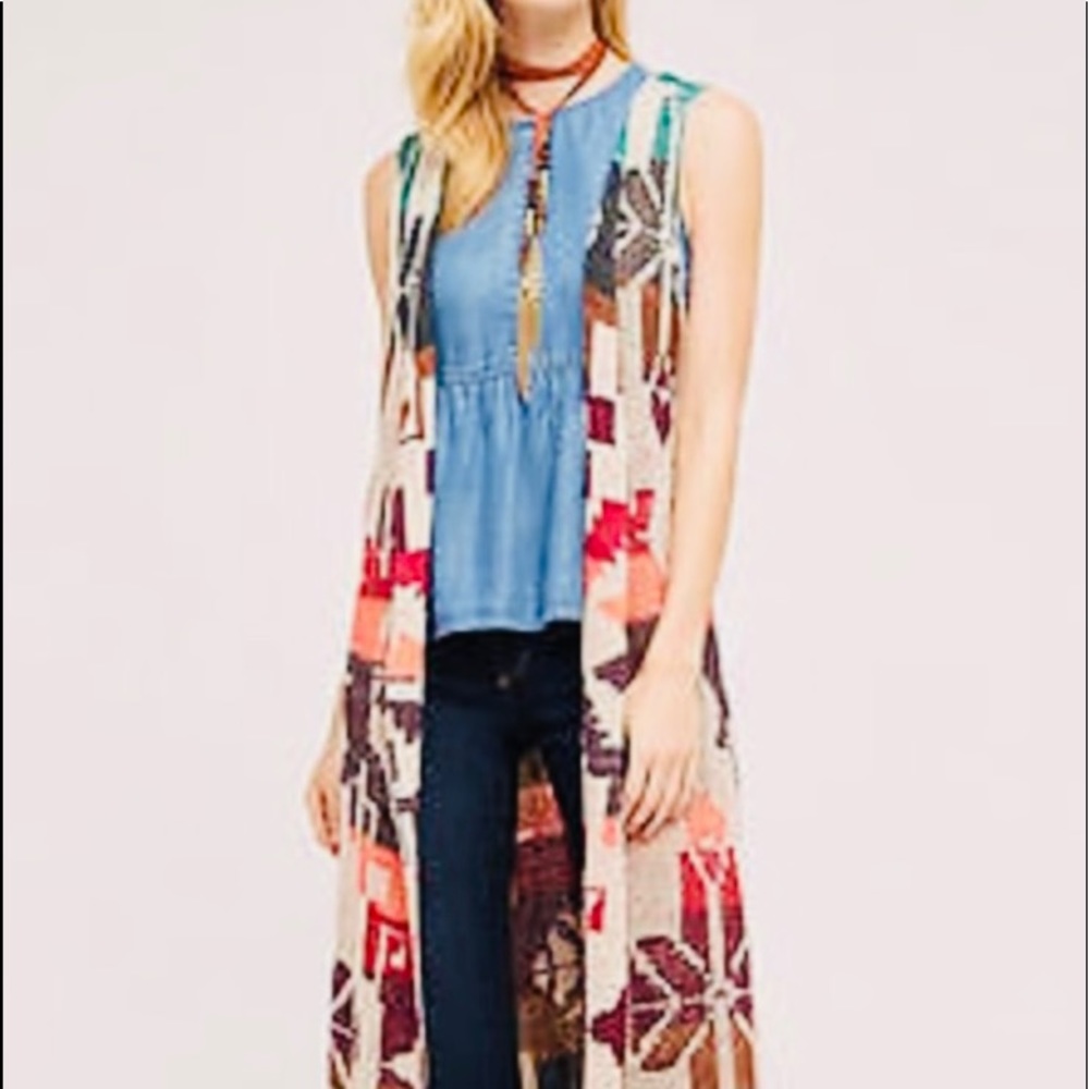 CECELIA PRADO  Cardigan Duster BOHO M